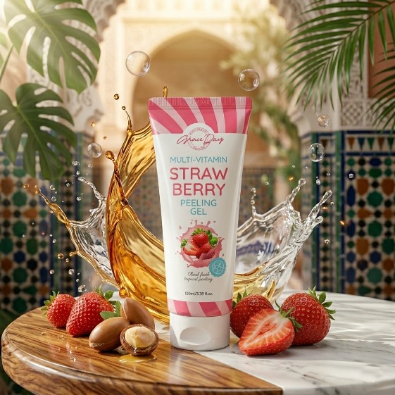 GRACE DAY - Multi-Vitamin Straw Berry Peeling Gel for Face - 100 ML